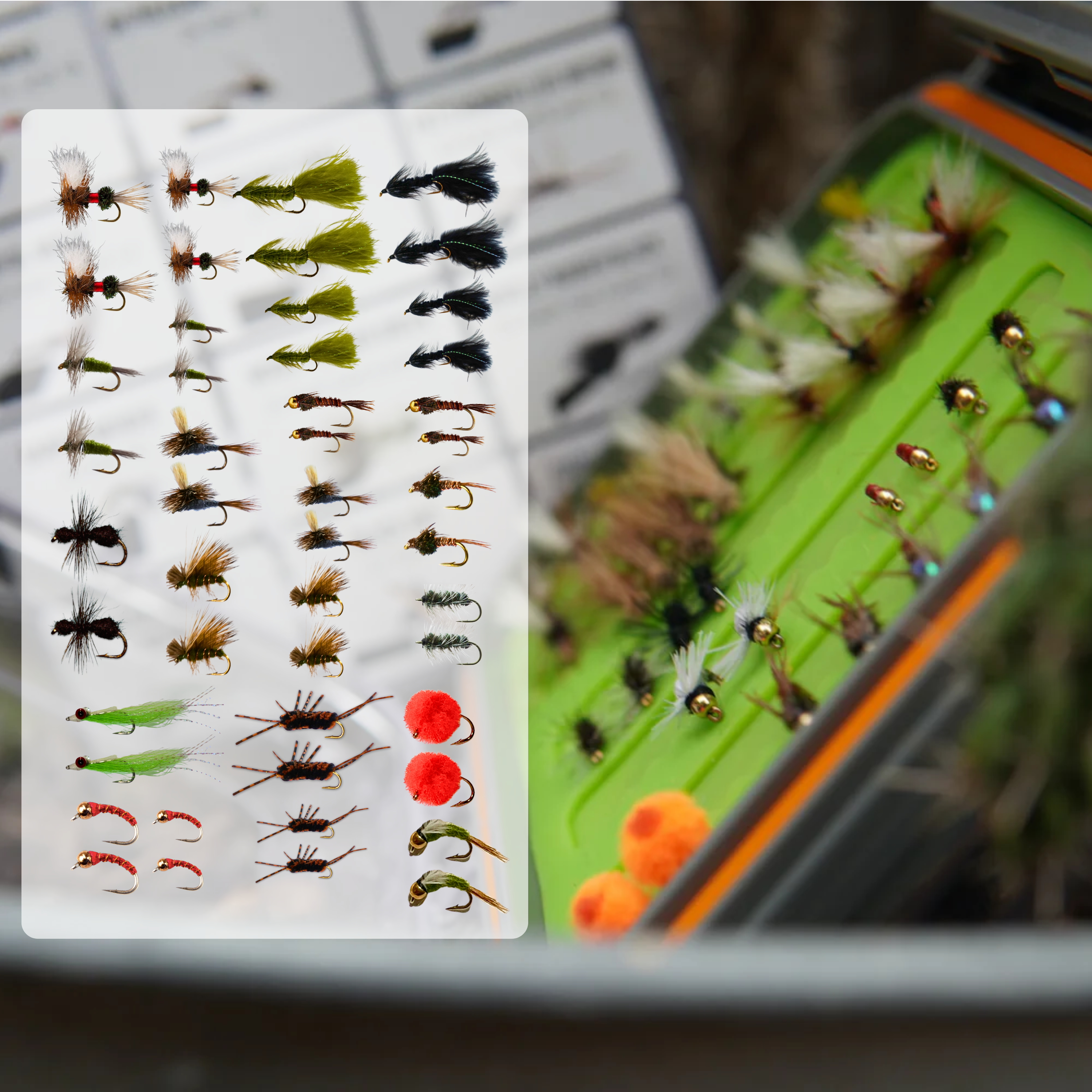 Guide's Stash  48 pcs Fly Fishing Flies Collection